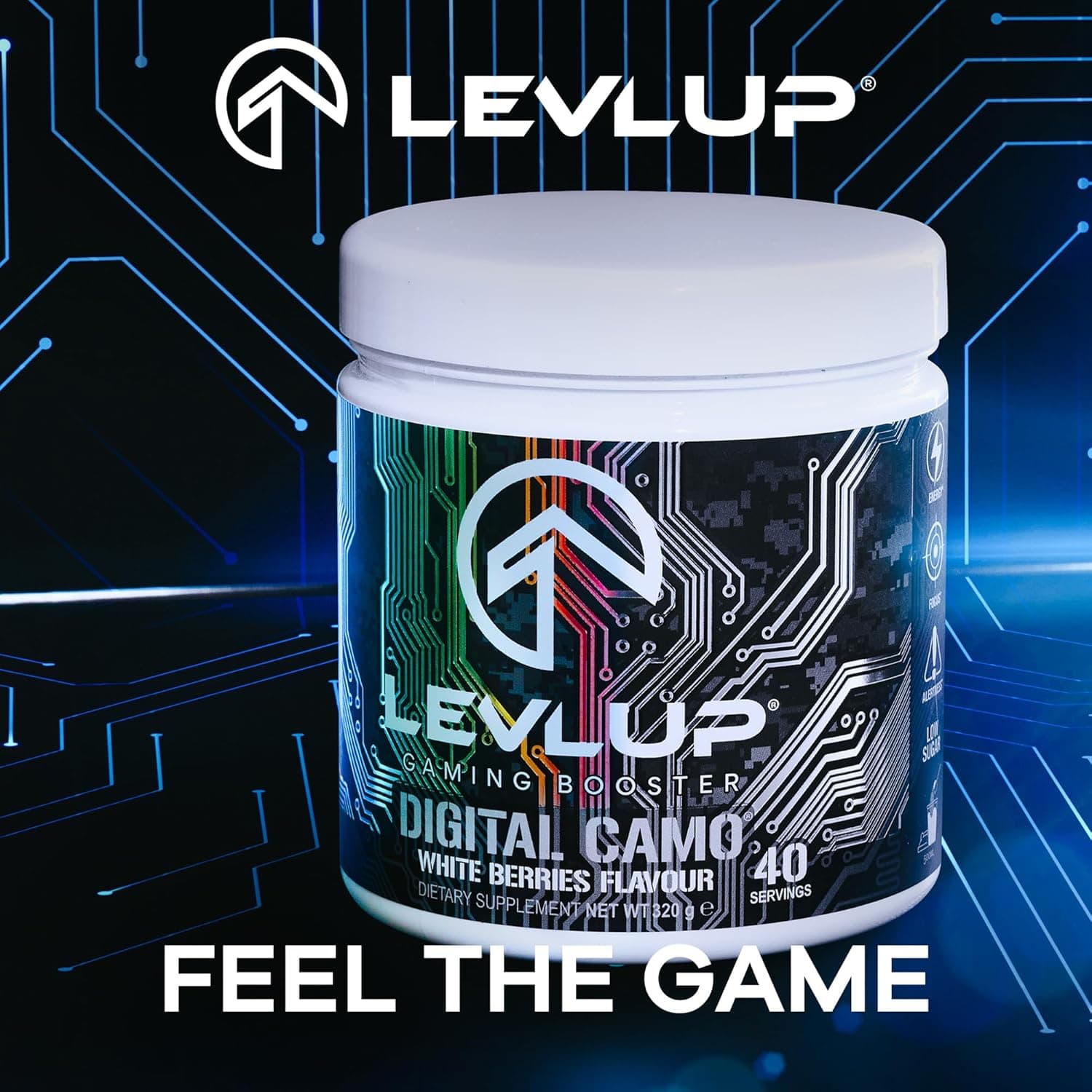 LevlUp Galaxy Edition Gaming Booster – Açaí & Heidelbeere, 320g